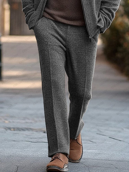 Elegant Mockneck Jacket Pants Set