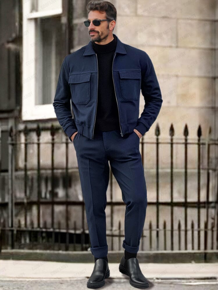 Classic Utility Cargo Jacket Set