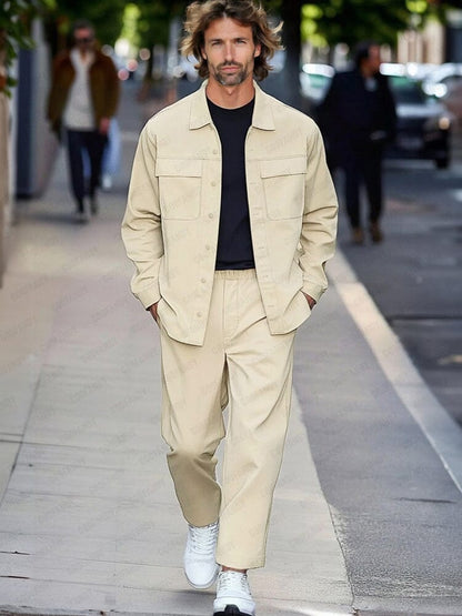 Leisure Loose Shirt Jacket Set