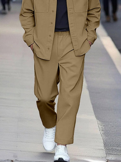 Leisure Loose Shirt Jacket Set