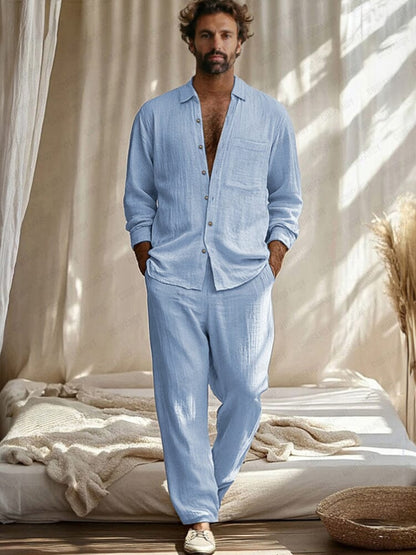 Leisure 100% Cotton Shirt Set