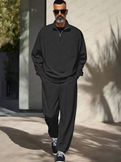 Athleisure Stand Collar 2-Piece Set