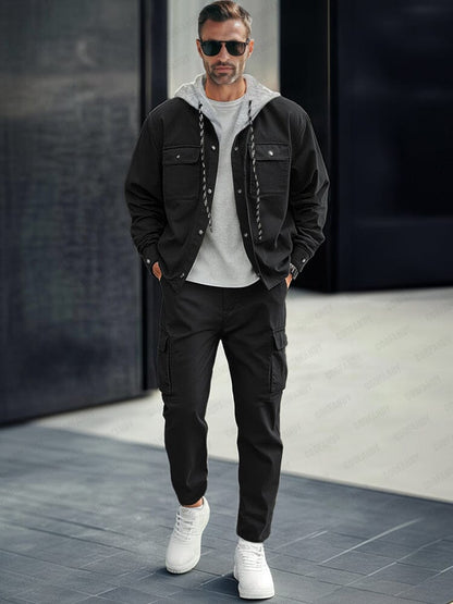 Utility Cotton Cargo Jacket Set