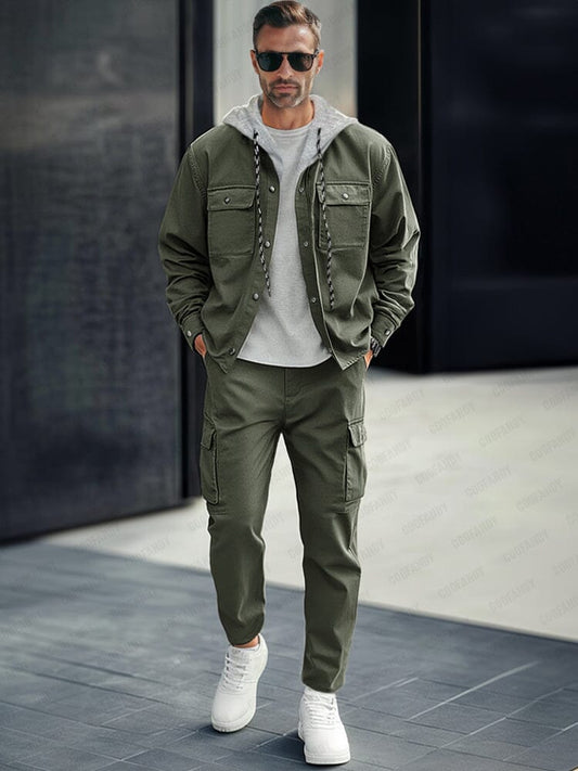 Utility Cotton Cargo Jacket Set