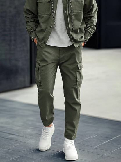 Utility Cotton Cargo Jacket Set