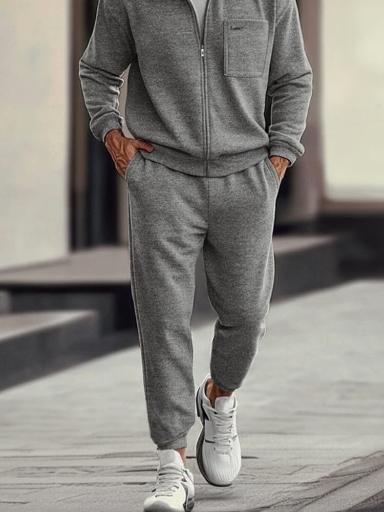 Cozy Athleisure Jacket Jogger Pants Set
