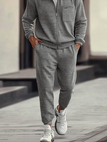 Cozy Athleisure Jacket Jogger Pants Set