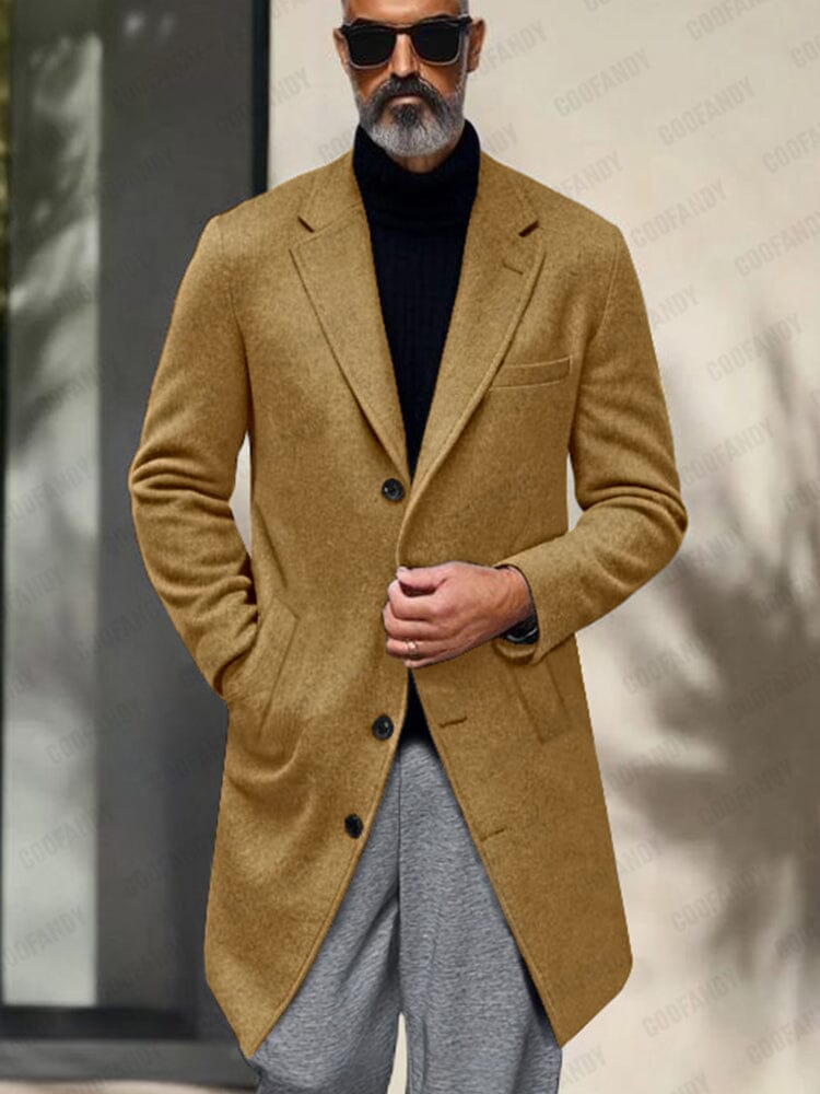 Elegant Warm Tweed Overcoat