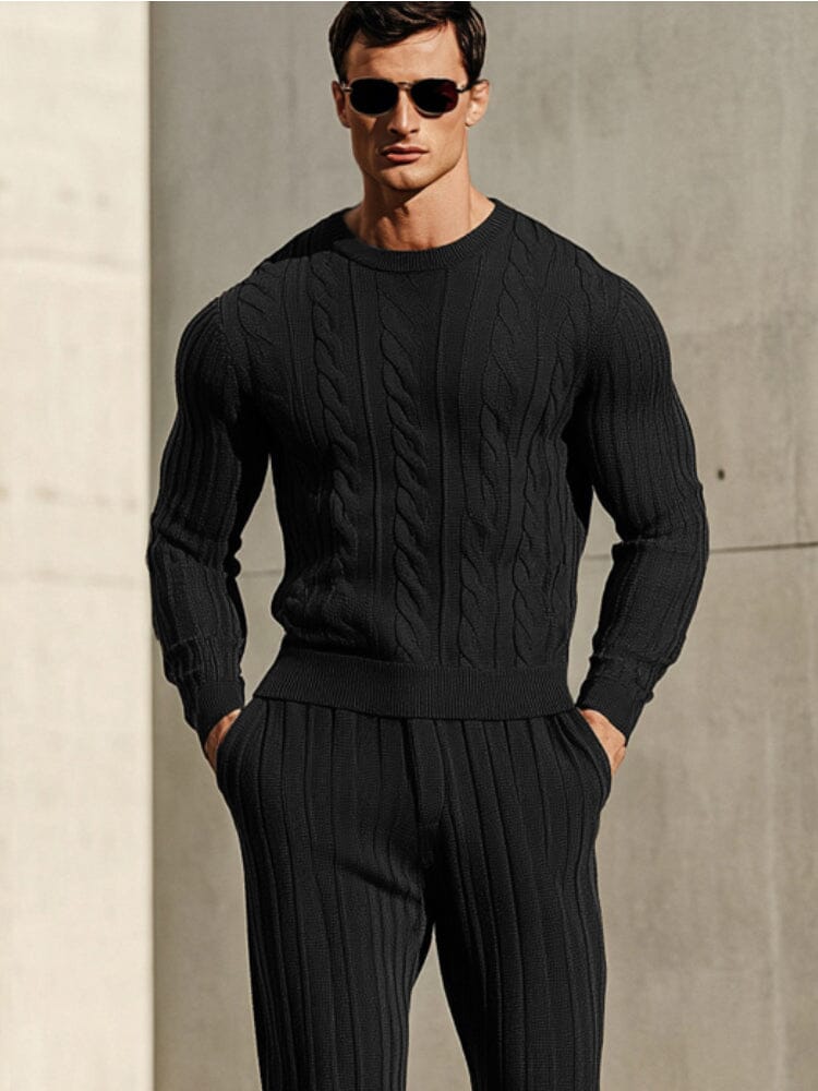 Soft Stretch Knitted 2-Piece Set