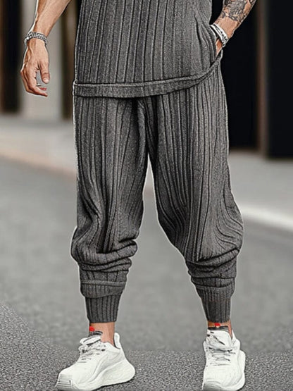Stylish Knit Athletic 2-Piece Set