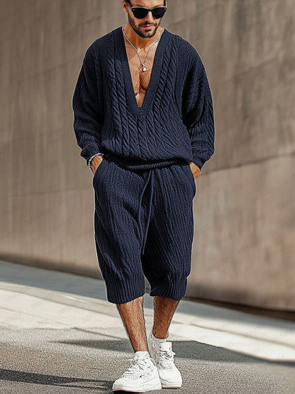 Fashionable Casual 2-Piece Knitwear Set