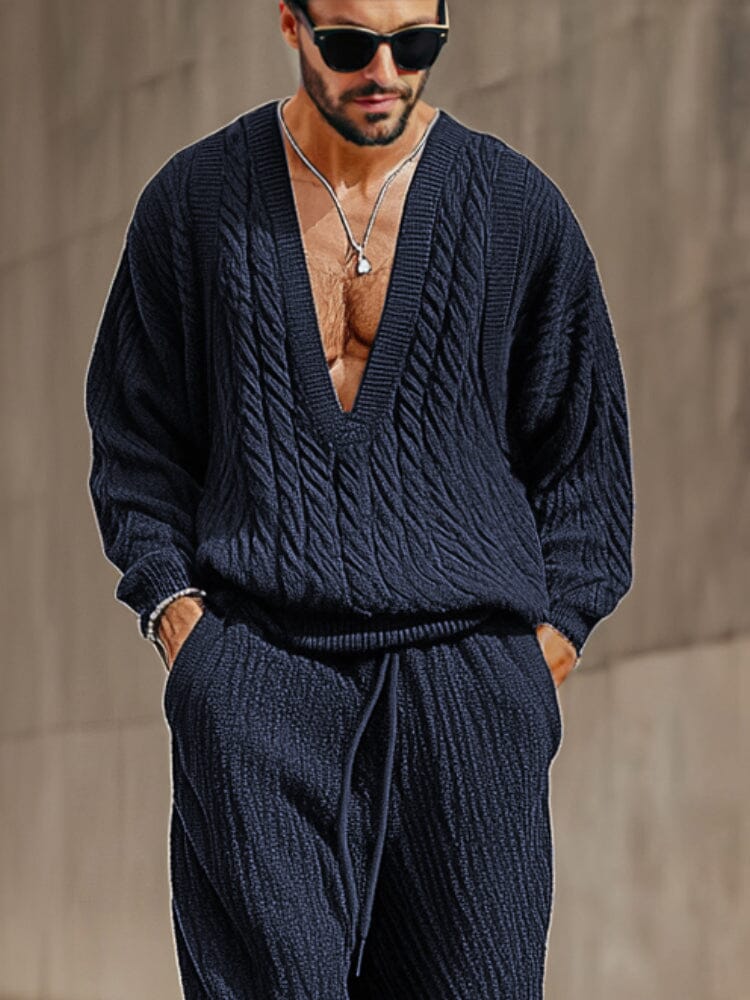 Fashionable Casual 2-Piece Knitwear Set