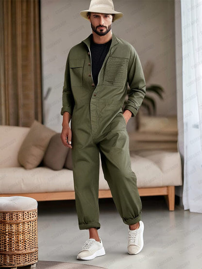 Relaxed Fit 100% Cotton Jumpsuit