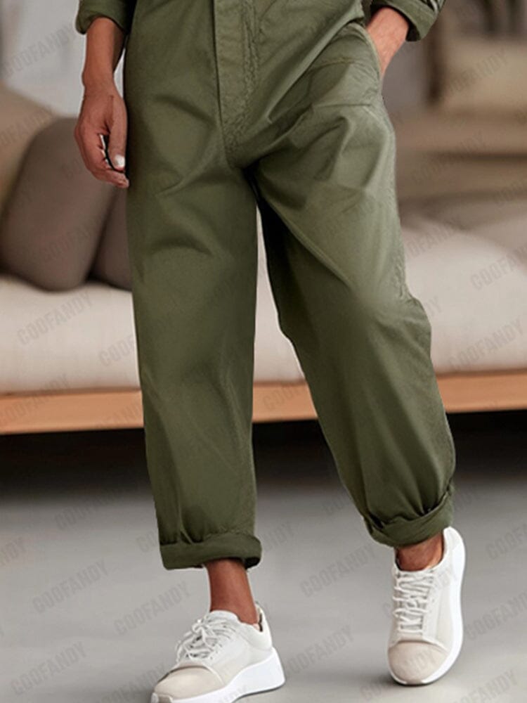 Relaxed Fit 100% Cotton Jumpsuit