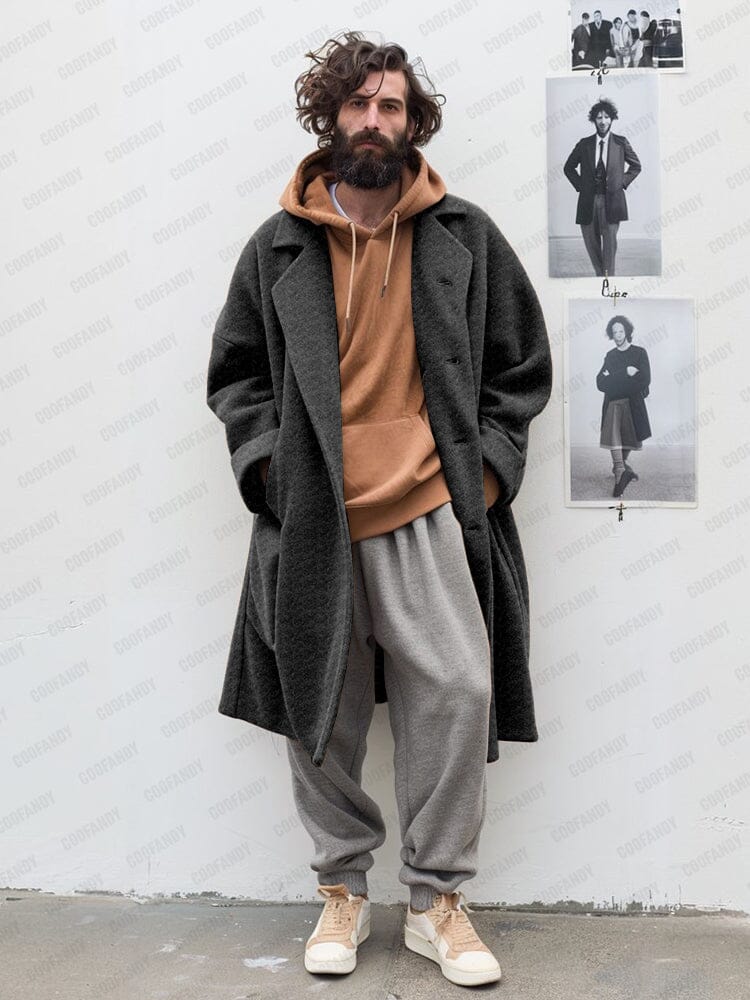 Urban Casual Tweed Coat