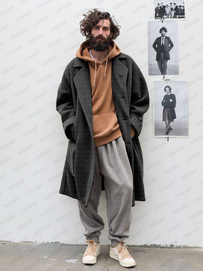 Urban Casual Tweed Coat