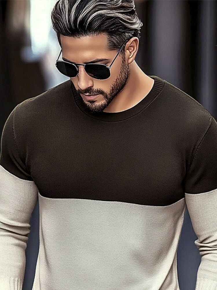 Modern Soft  Color Block Sweater