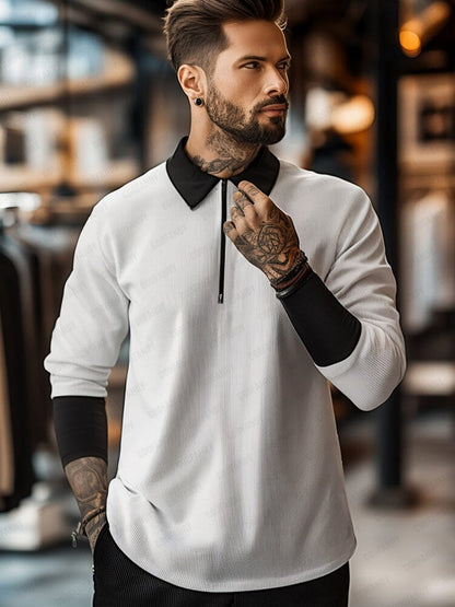 Modern Color-Block Polo Shirt