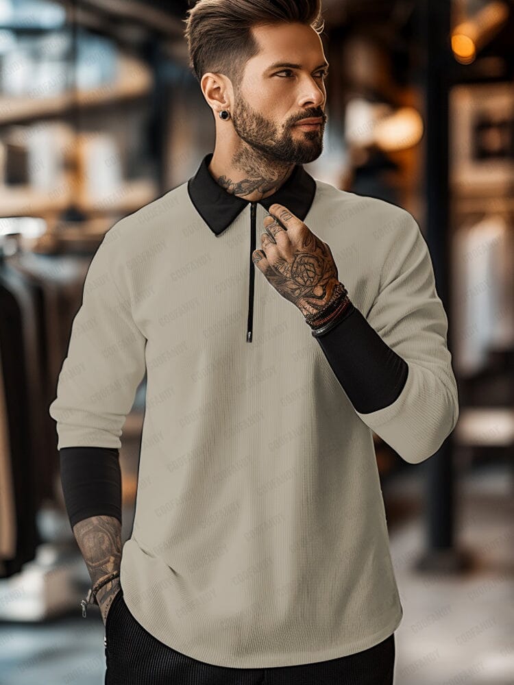 Modern Color-Block Polo Shirt