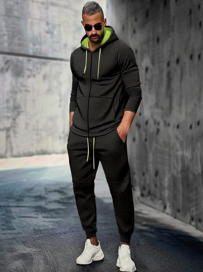 Athleisure Hooded Jacket Jogger Set