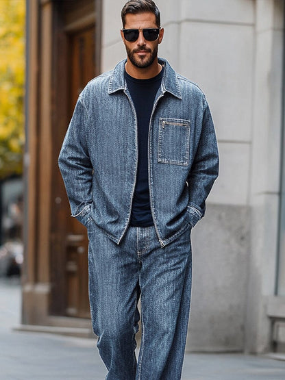 Rugged Comfort Denim 2-Piece Set