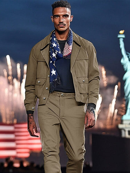 Cargo Style 100% Cotton Jacket Set