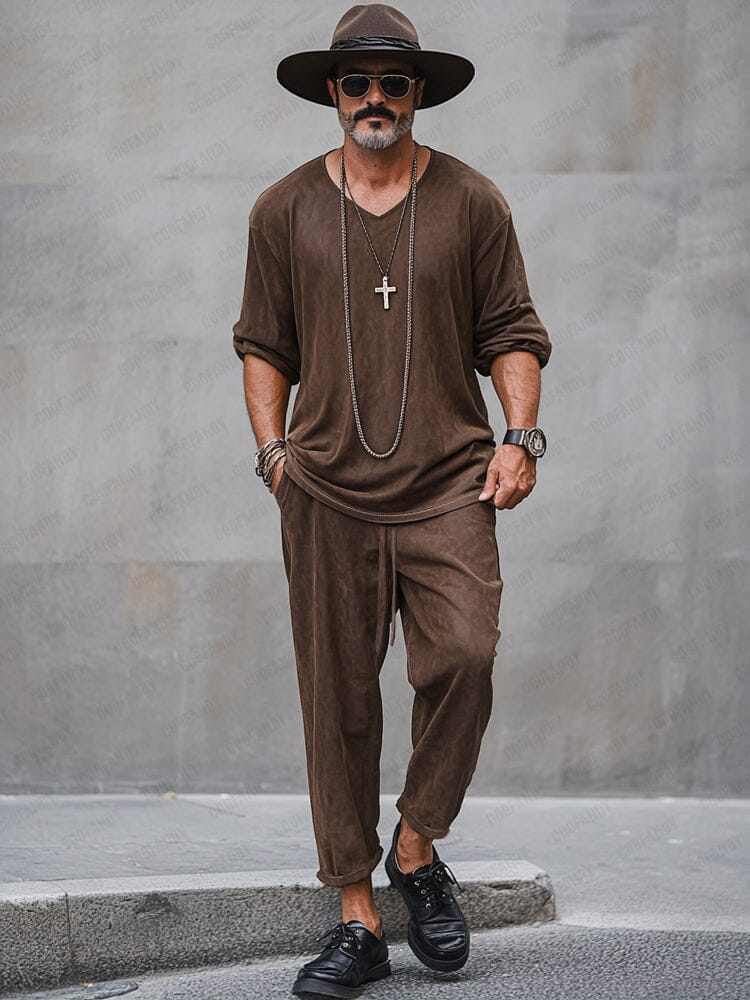 Refined Comfort Suede 2-Piece Set