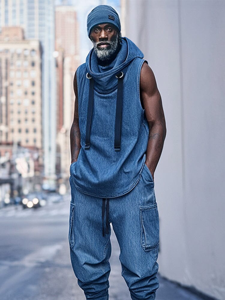 Active Denim 2-Piece Streetwear Set