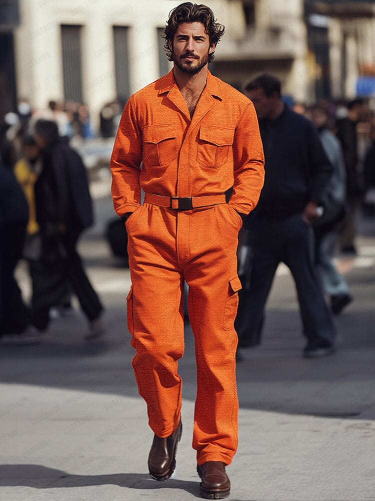 Urban Zip Front Cotton Jumpsuit