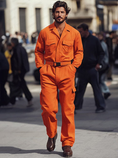 Urban Zip Front Cotton Jumpsuit