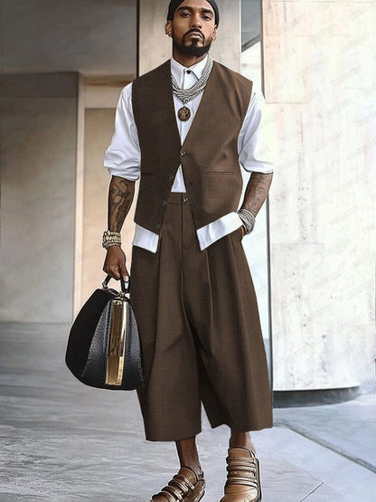 Urban Casual Vest Pants Set