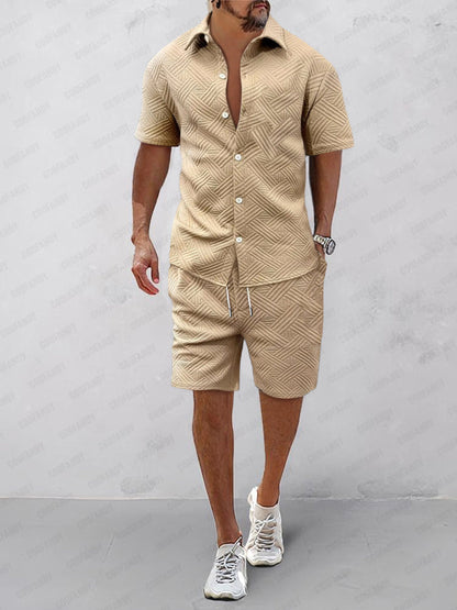 Effortless Comfort Textured Shirt Set