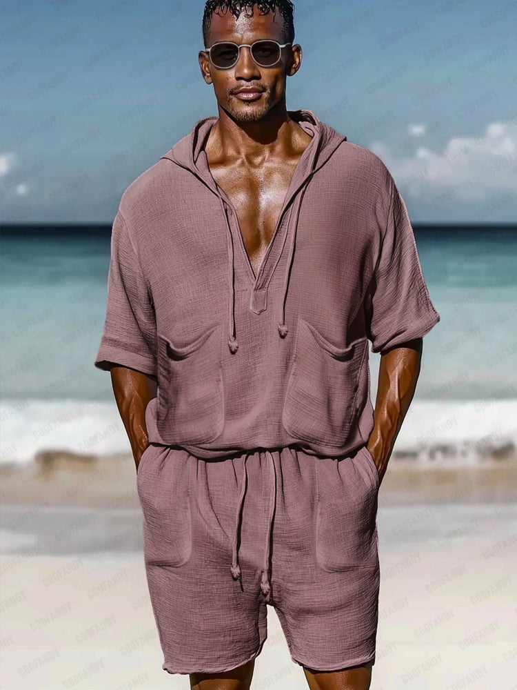 Comfort Daily Hooded Tee Shorts Set