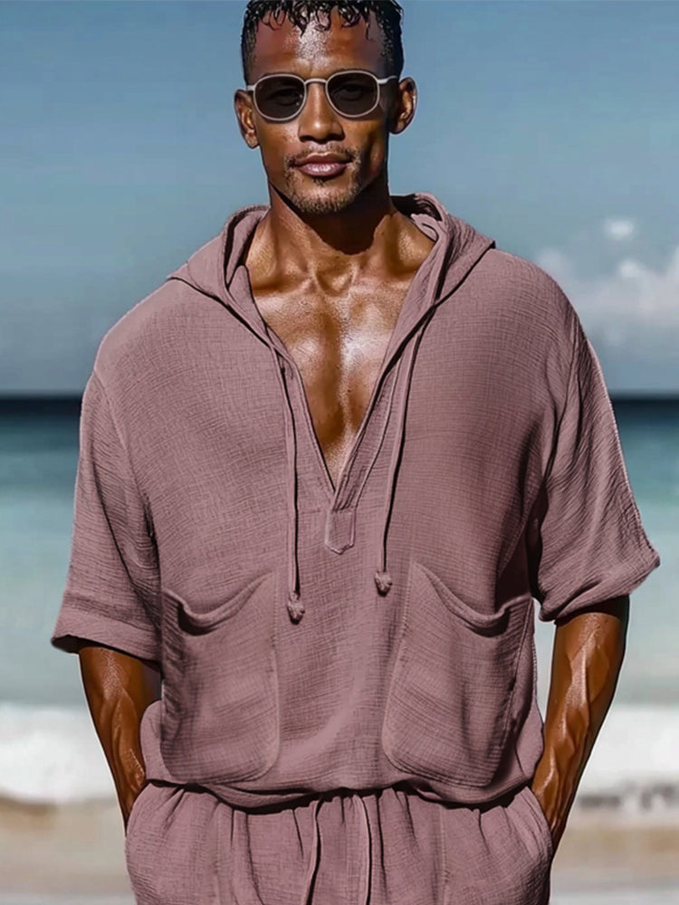 Comfort Daily Hooded Tee Shorts Set