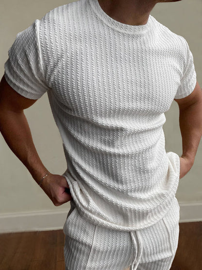 Comfort Fit Textured 2-Piece Set