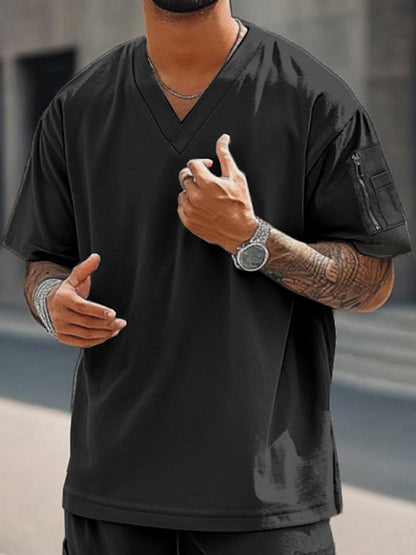 Athleisure Functional Pockets T-Shirt Set