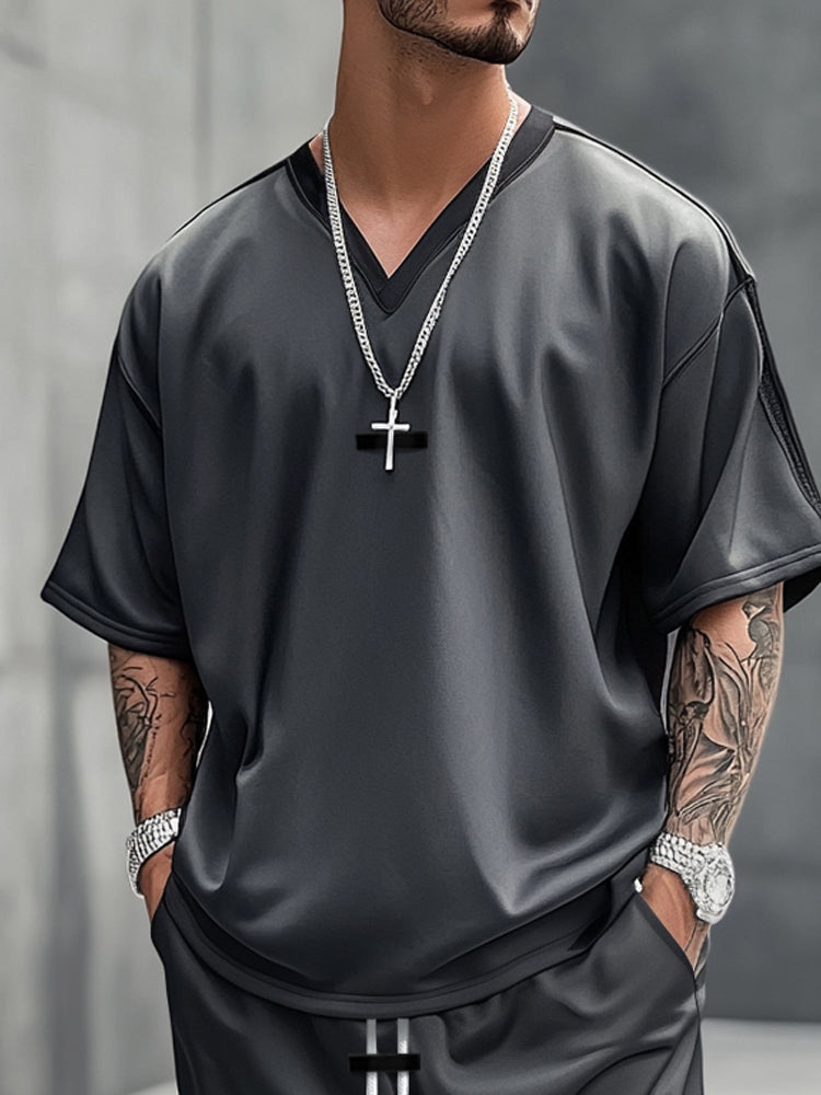 Simple Active T-Shirt Shorts Set