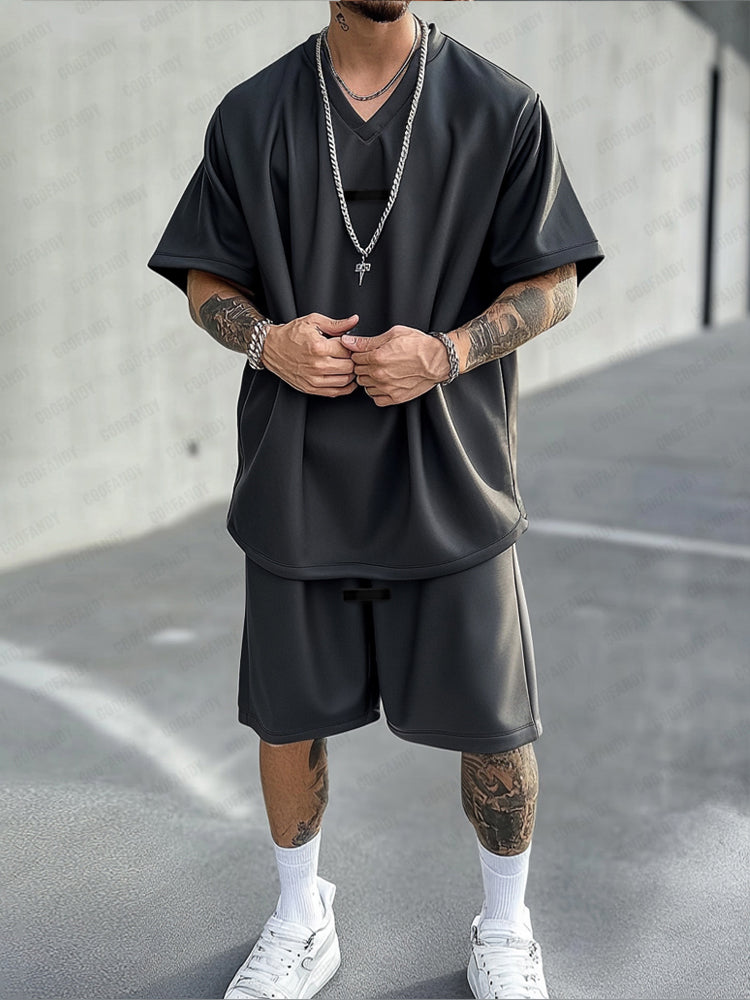 Athleisure Relaxed Fit T-Shirt Set