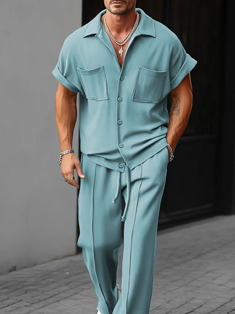 Minimal Casual Wrinkle Free Shirt Set