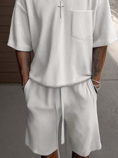 Summer Breathable Textured Casual Set