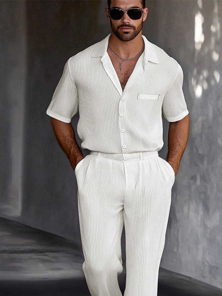 Elevated Casual Textured 2-Piece Set