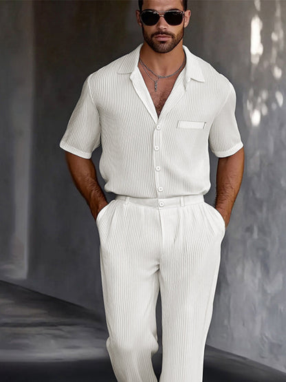Elevated Casual Textured 2-Piece Set