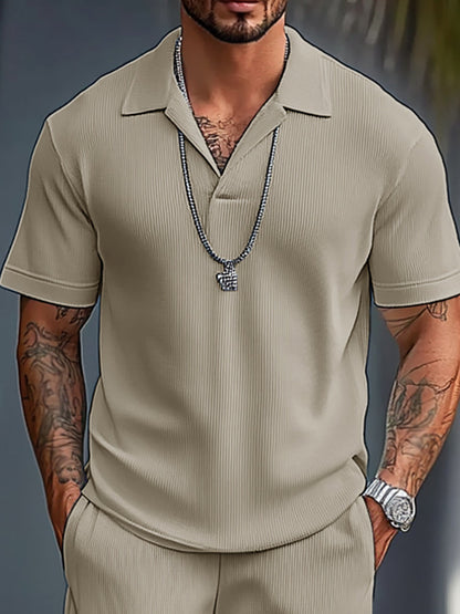 Comfort Stretch Textured Casual Set