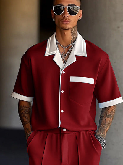 Modern Contrast Color Daily Wear Set