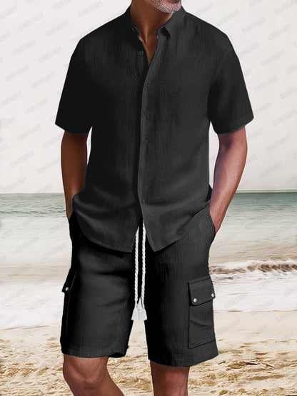 Summer Essential Cotton Shirt Set