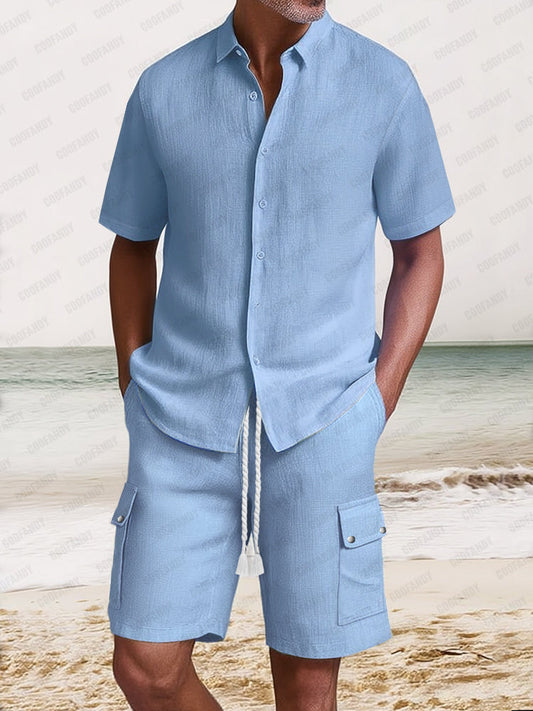 Summer Essential Cotton Shirt Set
