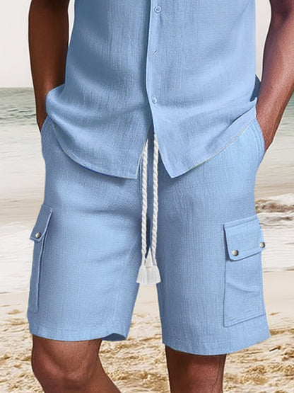 Summer Essential Cotton Shirt Set