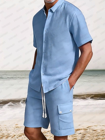 Summer Essential Cotton Shirt Set