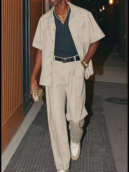 Modern Relaxed Fit Shirt Pants Set