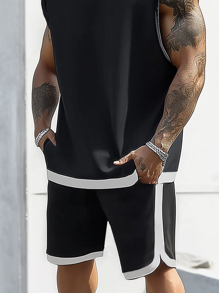 Athleisure Colorblock Trim Matching Set